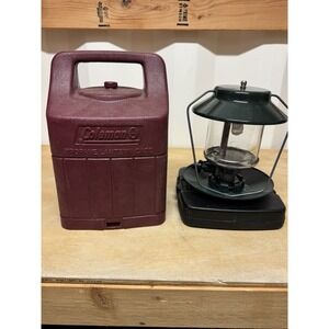 Coleman 5152D Camping Propane 2 Mantle Lantern & Red Case Needs Globe